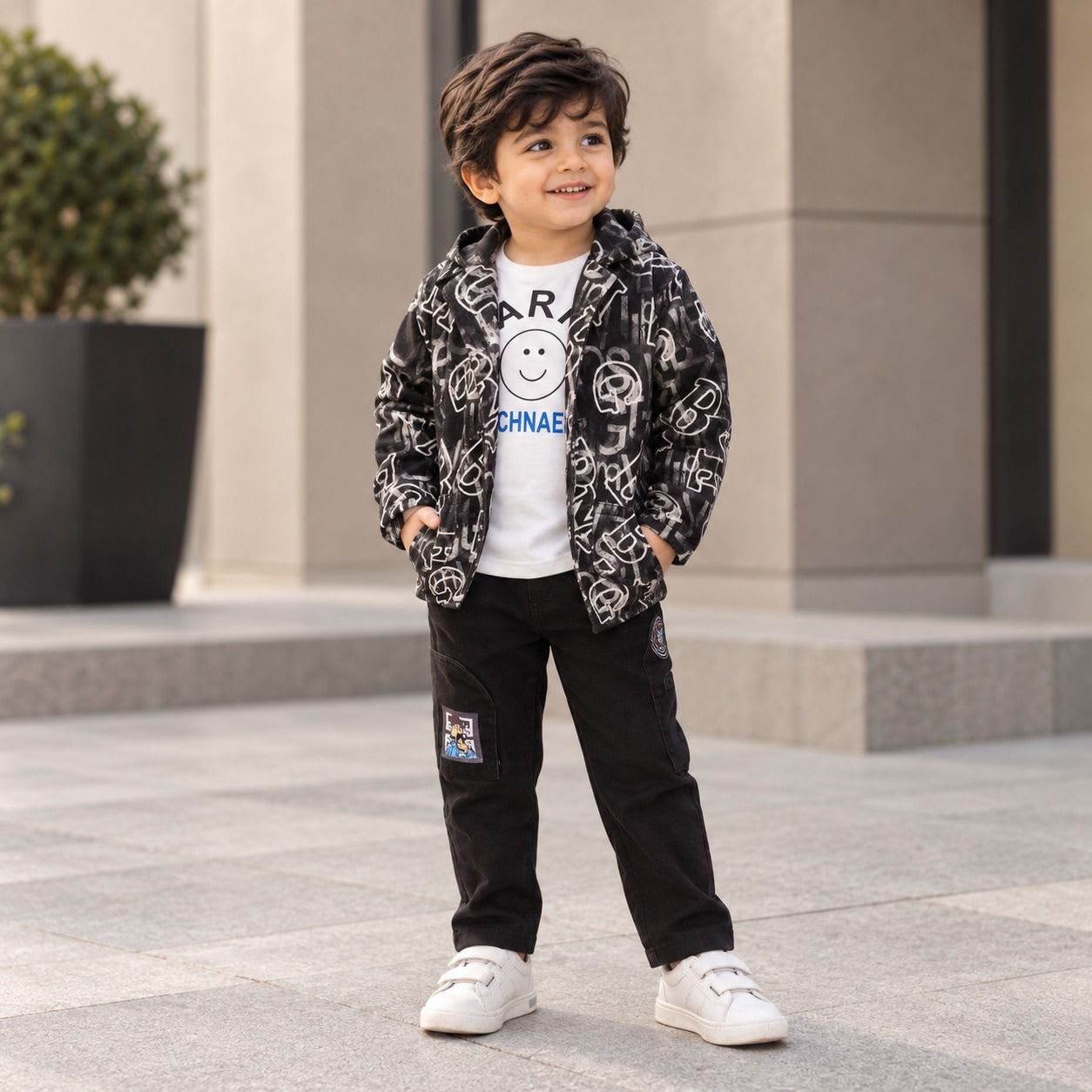 Boys Hooded Overshirt 3-Piece Set