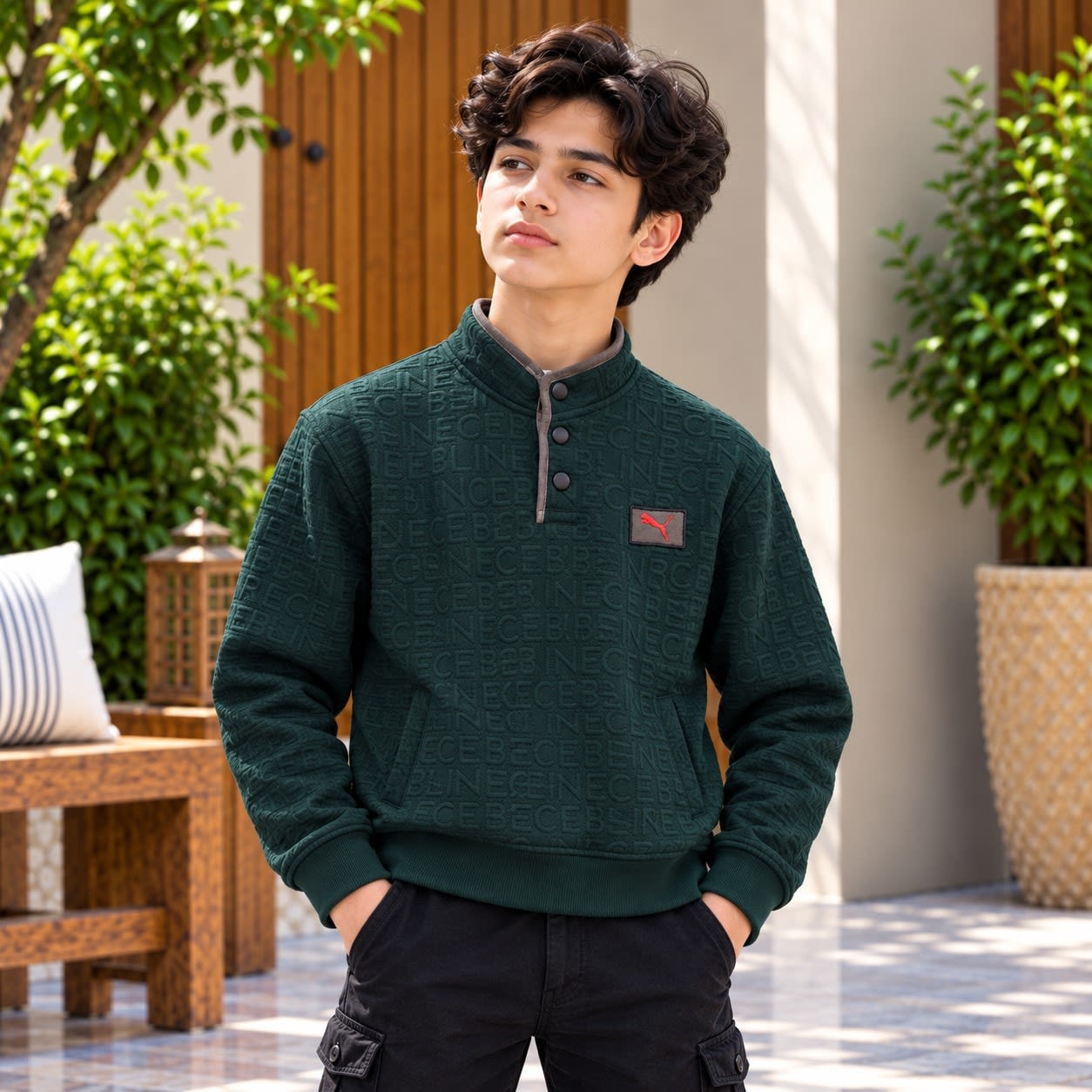 Boys Puma Embossed Sweatshirt