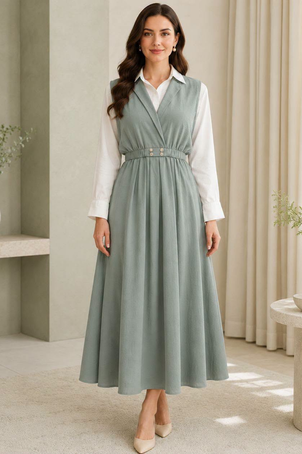 Imported coat maxi with 2 side pockets