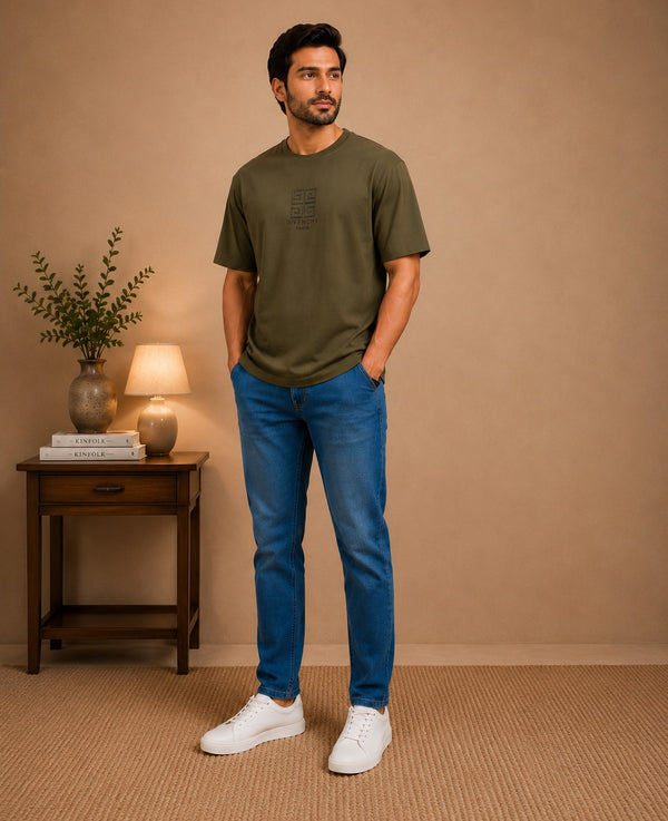 T-shirt with premium denim pant