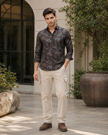 Printed Shirt + Cargo Pant combo