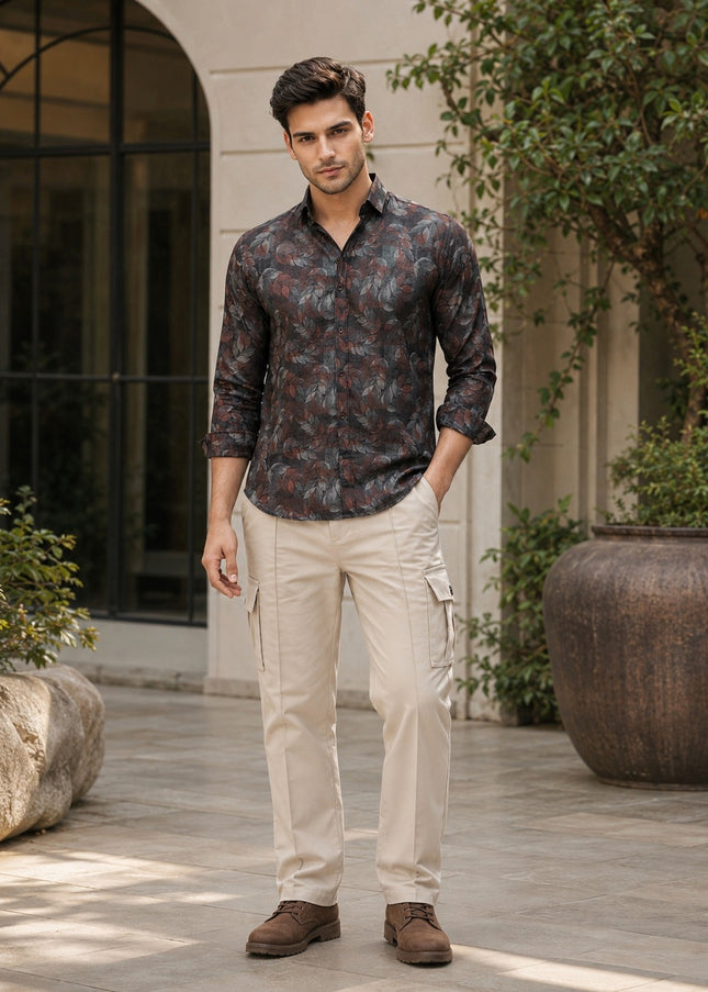 Printed Shirt + Cargo Pant combo