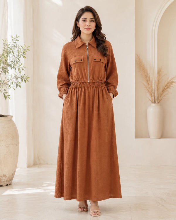 Imported coat maxi with 2 side pockets