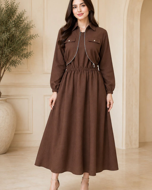 Imported coat maxi with 2 side pockets