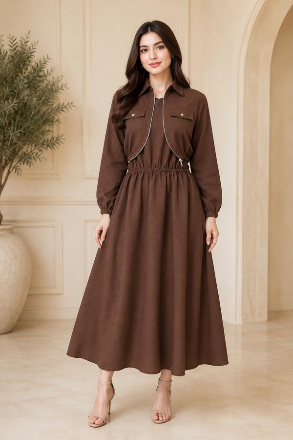 Imported coat maxi with 2 side pockets