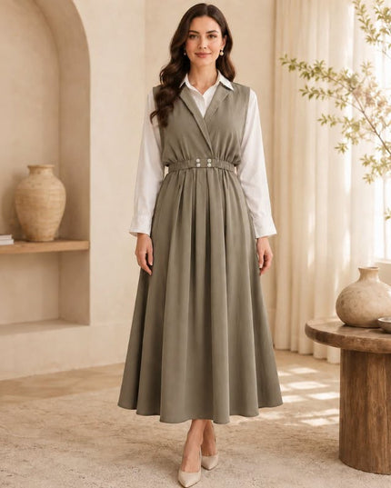Imported coat maxi with 2 side pockets