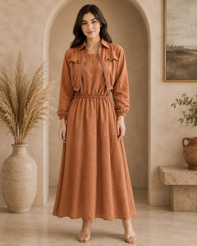 Imported coat maxi with 2 side pockets