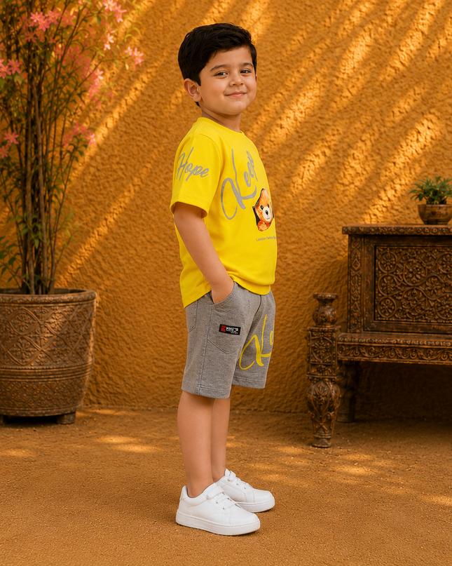 Yellow casual summer set for boys