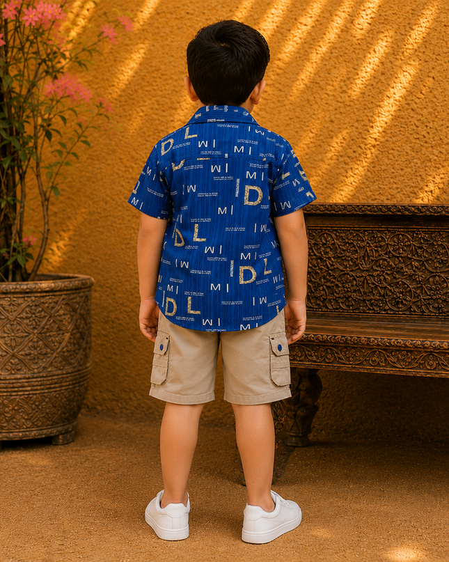 Blue casual summer outfit for boys
