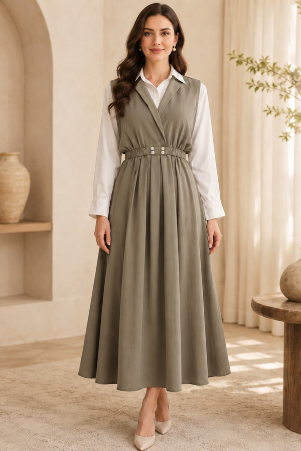 Imported coat maxi with 2 side pockets
