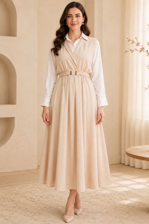 Imported coat maxi with 2 side pockets