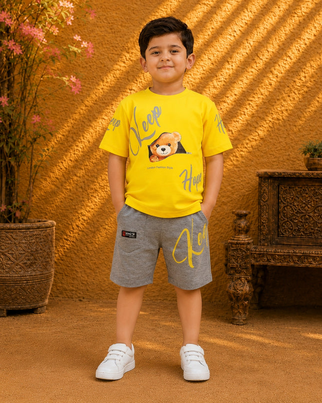 Yellow casual summer set for boys