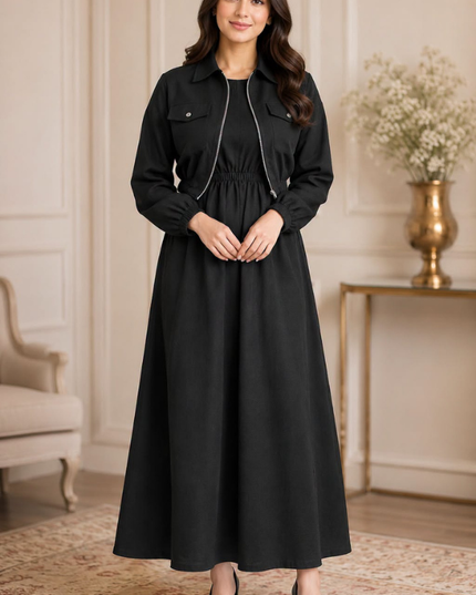 Imported coat maxi with 2 side pockets