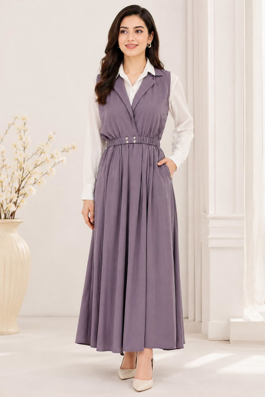 Imported coat maxi with 2 side pockets